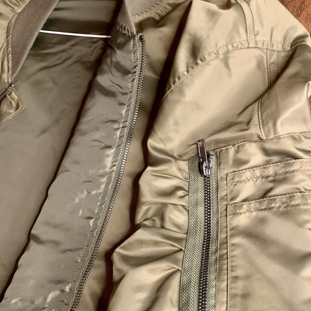 ELWOOD Army Green Nylon Bomber Jacket XL skate - Picture 6 of 7